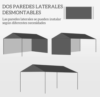Carpa Jardín 395x295x255 cm Blanca