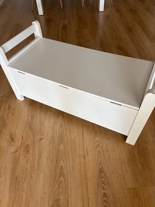 Baúl banco blanco madera