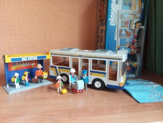586. Playmobil autobus urbano años 90 3782