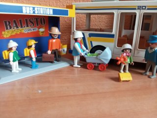 586. Playmobil autobus urbano años 90 3782