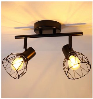 Lampada da soffitto nera