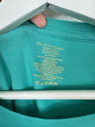 Camiseta Ralph Lauren Polo Logo Bordado Turquesa