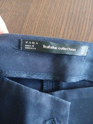 Pantalón Zara mujer azul con cremallera