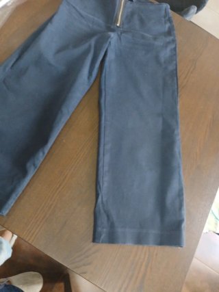 Pantalón Zara mujer azul con cremallera
