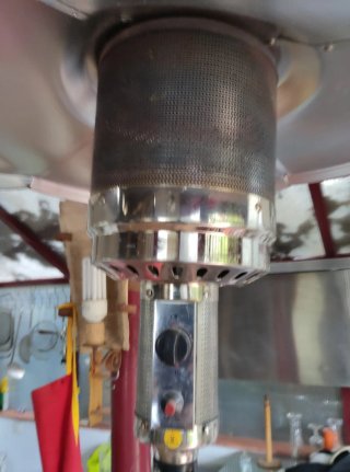 Estufa exterior metal y plástico