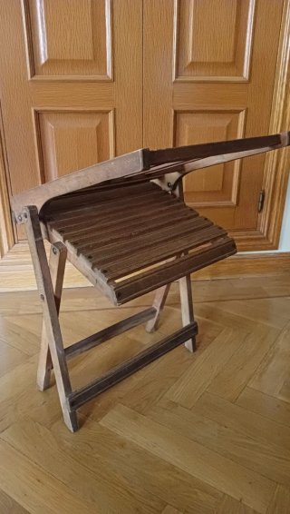 3 Sillas Plegables Madera Marrón