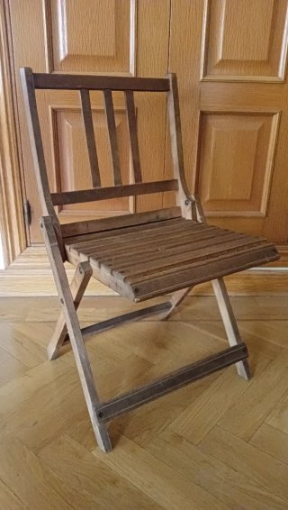 3 Sillas Plegables Madera Marrón