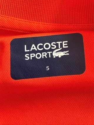 Lacoste Sport Polo Uomo Taglia 5 \ L Rossa Tennis