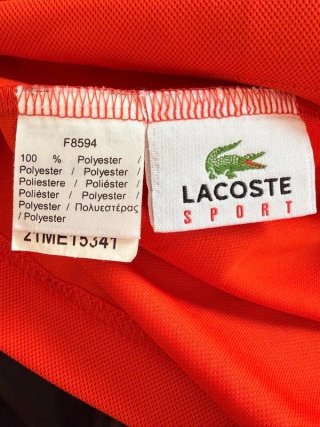 Lacoste Sport Polo Uomo Taglia 5 \ L Rossa Tennis