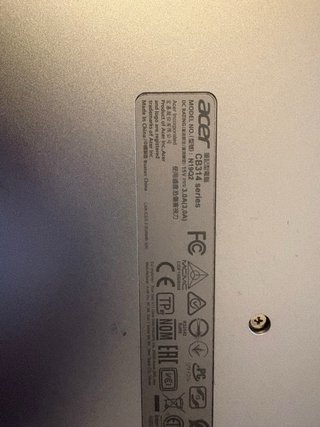 Chromebook Acer argento