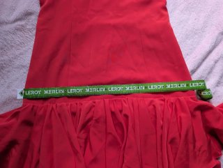Traje de flamenca rojo con volantes