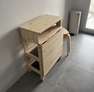 Mesa cocina abatible Ikea madera