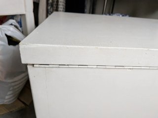 Baúl de madera maciza para almacenaje blanco