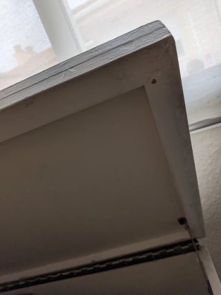 Baúl de madera maciza para almacenaje blanco