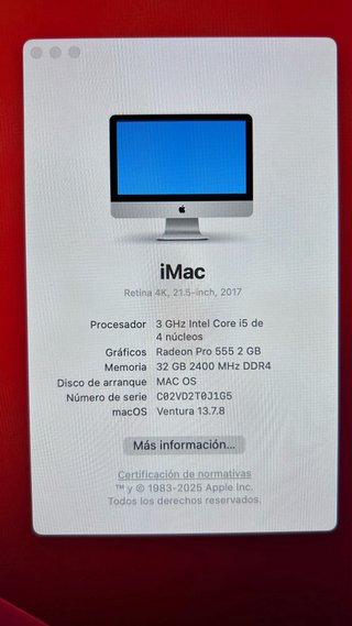 iMac Retina 4K 2017 - 32GB RAM