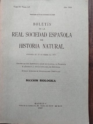 5 Boletines de la Real Sdad Esp. de Hª Natural
