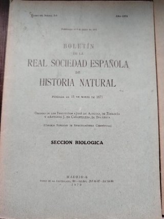 5 Boletines de la Real Sdad Esp. de Hª Natural