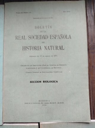 5 Boletines de la Real Sdad Esp. de Hª Natural