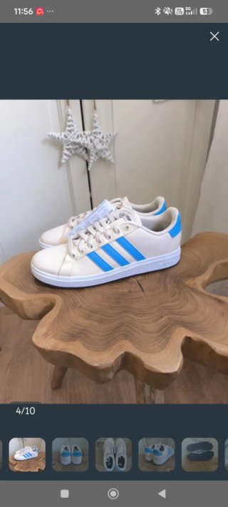 Adidas Zapatillas Blancas y Azules