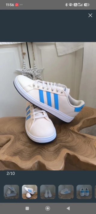 Adidas Zapatillas Blancas y Azules