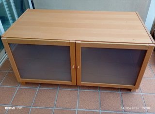Mueble madera y cristal 2 puertas