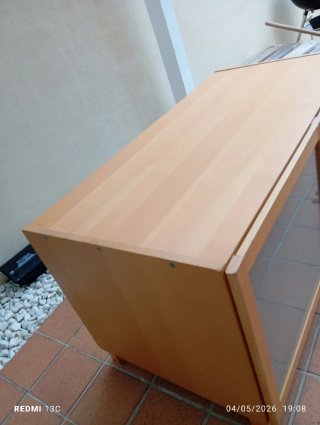 Mueble madera y cristal 2 puertas