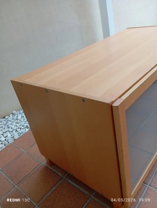 Mueble madera y cristal 2 puertas