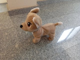 Peluche perro chihuahua con bolso rosa