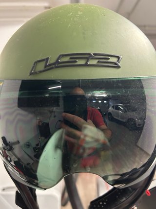 Casco Moto Jet LS2 Sphere Lux Verde Talla S