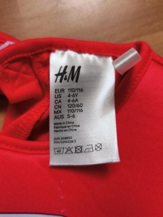 Disfraz Cars Rayo McQueen 4-6 años comprado en H&M
