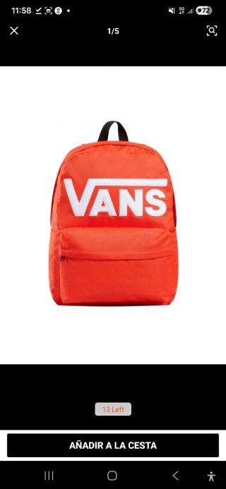 Mochila Vans Old Skool Roja 22L