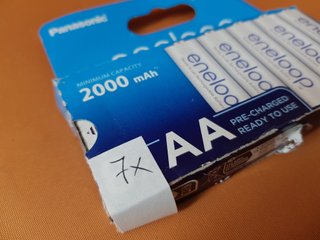 7 Batterie Ricaricabili Panasonic Eneloop AA