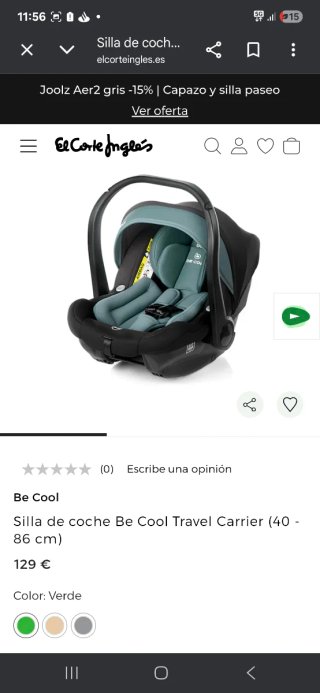 Silla de coche bebé Be Cool