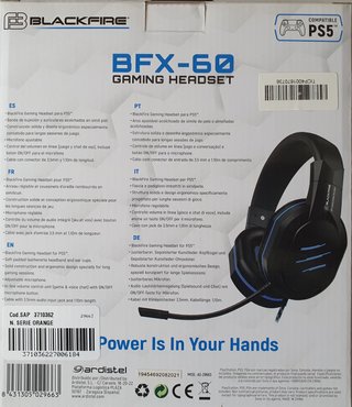 Auriculares Gaming Blackfire BFX-60 PS5/PS4