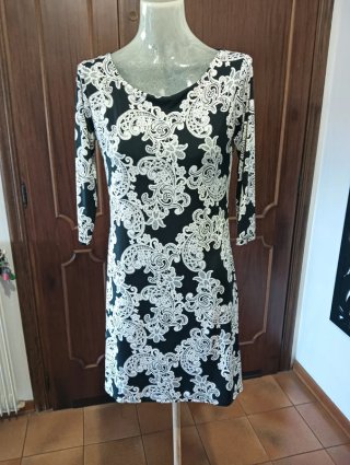 Abito Pittarello fantasia bianco nero