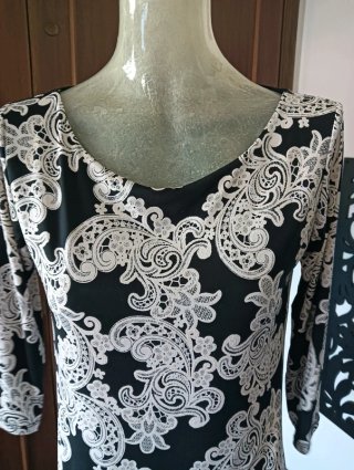 Abito Pittarello fantasia bianco nero