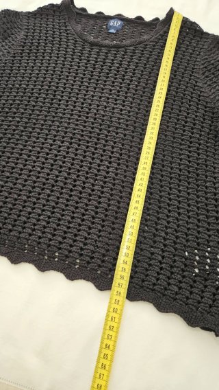 Jersey crochet GAP negro mujer XL