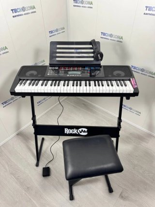 Teclado de piano Rockjam 61 Teclas kit