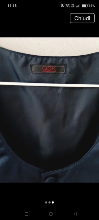 Gilet panciotto per uomo, tg S, velluto, blu