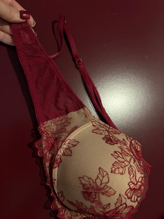 Sujetador Women's Secret Beige y Rojo