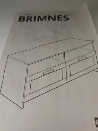 Mueble de salón blanco a estrenar