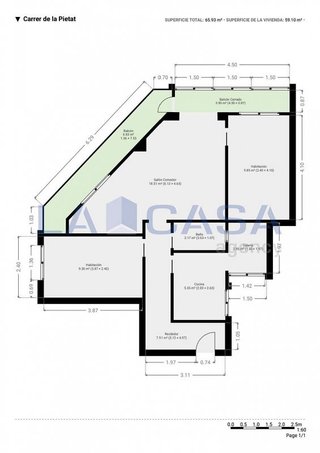 Piso en venta en El Castell-Poble Vell en Castelldefels