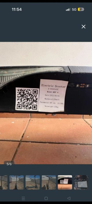 Patinete Eléctrico Negro
