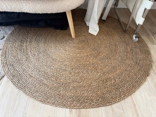 Alfombra 120cm Totora Yute Natural Redonda