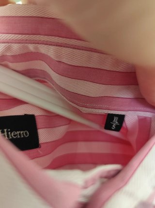 Camisa Pedro del Hierro Rayas Rosa Talla L