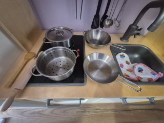 Cocina infantil Ikea,regalo frigorifico y batidora