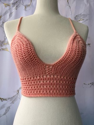 Top Crochet Artesanal Boho Talla S