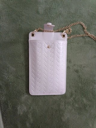 Bolso Skinvisibles Piel Blanco Cadena Dorada