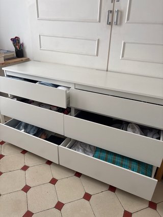 Cómoda IKEA Kullen 6 cajones blanca