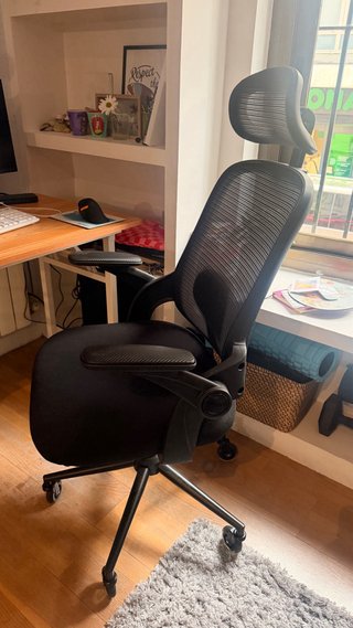 Silla oficina ergonómica malla + ruedas silicona